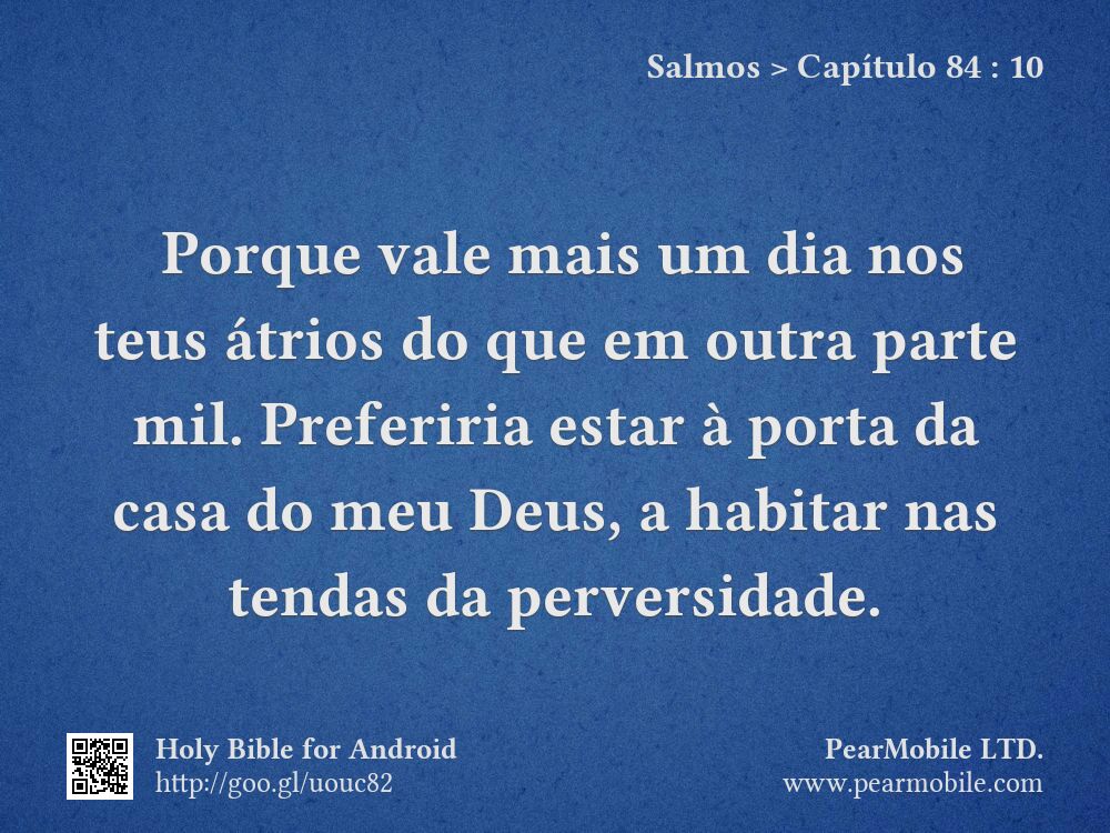 Salmos, Capítulo 84:10